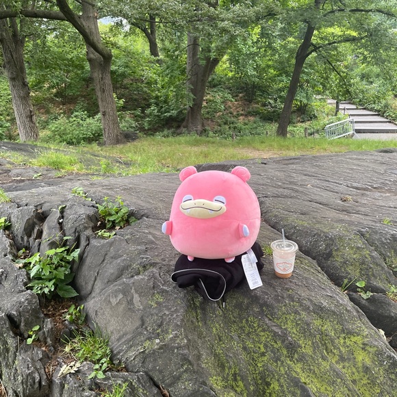 New Squishy Round Slowpoke Large Microbread Plush - Picture 10 of 15